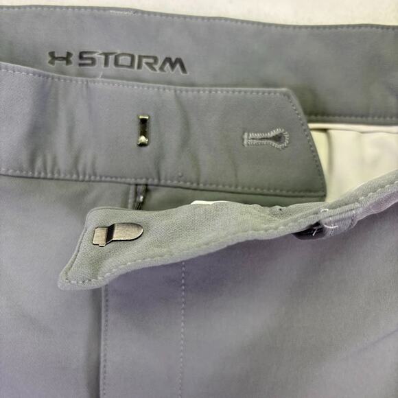Under Armour Storm Flat Front Chino Pants Rain Golf Mens Size 32 x 32 Gray - Picture 6 of 12